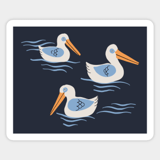 Pretty Pelicans Sticker